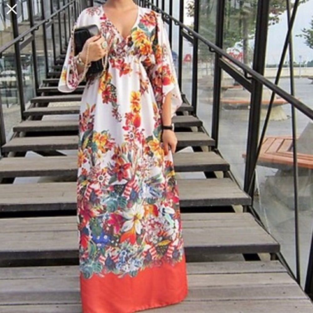 Zara kimono maxi dress